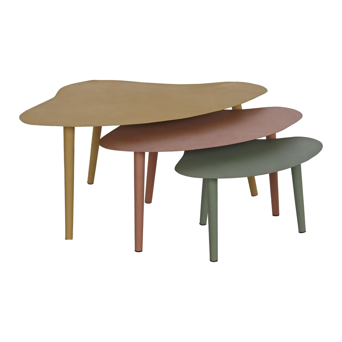 3-bordsset DKD Home Decor Multicolour 100 x 60 x 41 cm